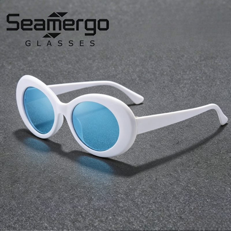Vintage Fashion Photography - SEAMERGO ヴィンテージ風ラウンドフレームサングラス パンク 高品質 シェードグラス ストリートフォトグラフィー