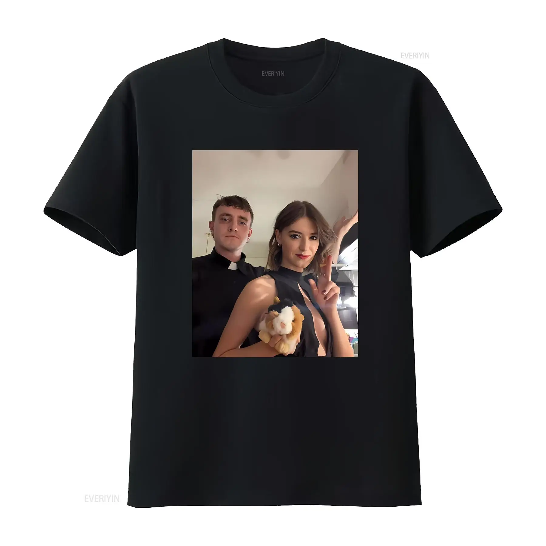 Vintage Fashion Photos - ポール・メスカルとデイジー・エドガー・ジョーンズのフリーバッグ写真プリントTシャツ、アメリカのバイヤー向けのファッショナブルなヴィンテージ風ウォッシュ加工、少しユーズド感のあるユニセックススタイル