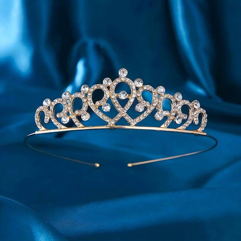 Vintage Fashion Photography - 1pc シンプルでファッショナブルなレディースプリンセスクラウンヘアアクセサリー誕生日パーティーの写真撮影ジュエリー装飾大人のギフトクラウン