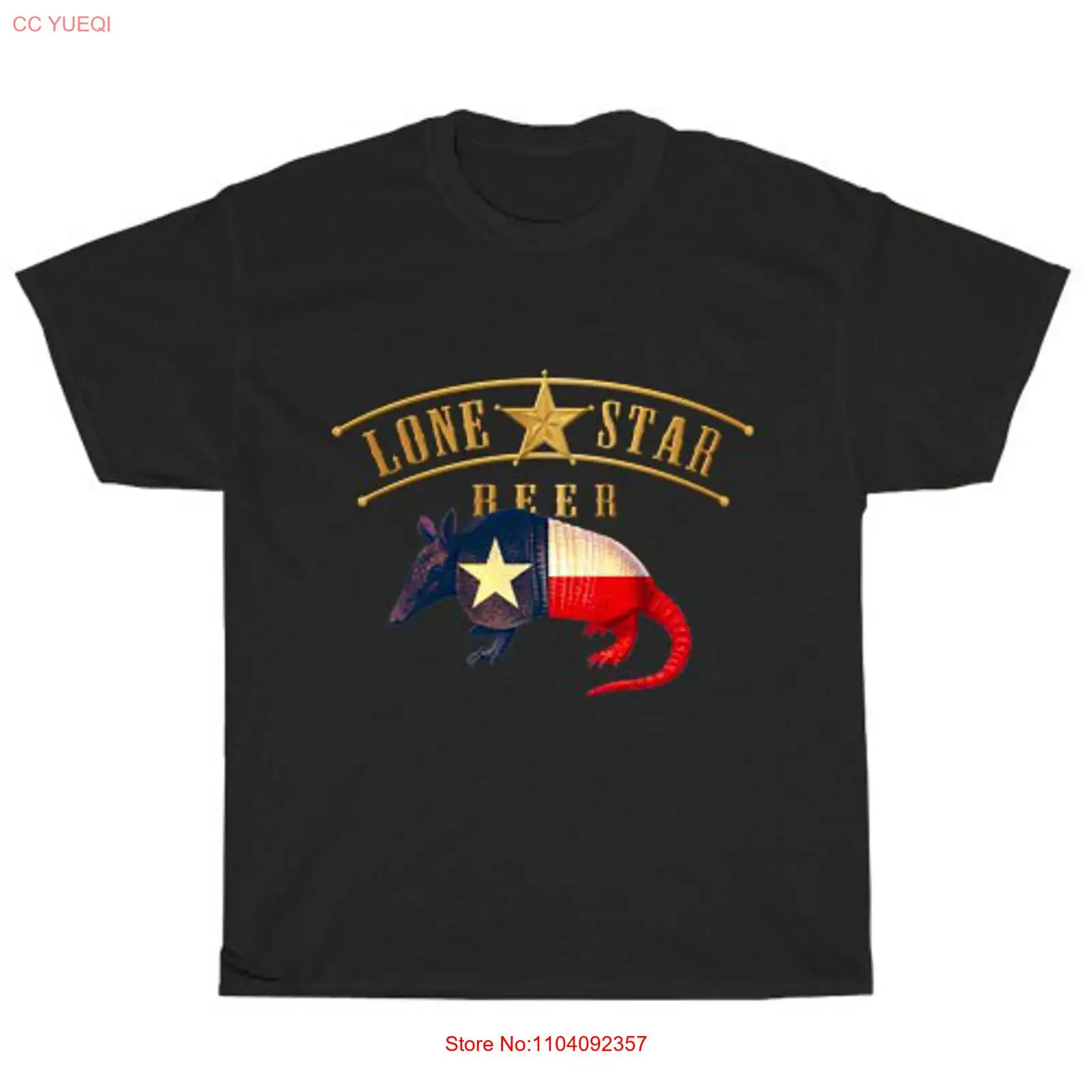 Vintage Fashion Knitwear - ローンスタービールロゴアメリカンメンズTシャツ面白いサイズS〜5XLヴィンテージウォッシュドトップ普段着オム快適ファッション