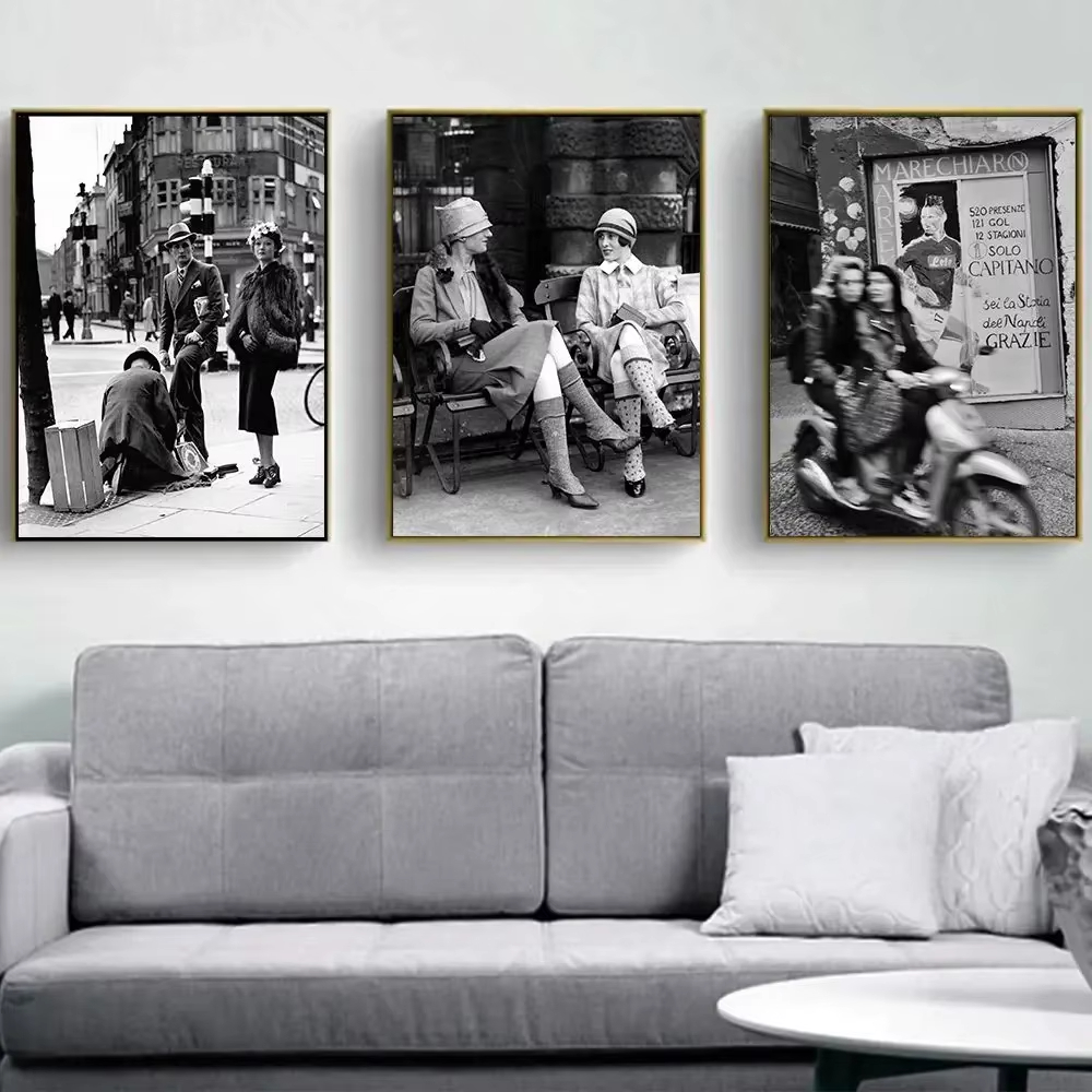 ファッション黒と白のヴィンテージ写真プリントイタリアパリスト - Vintage Fashion Photography のレビューと価格