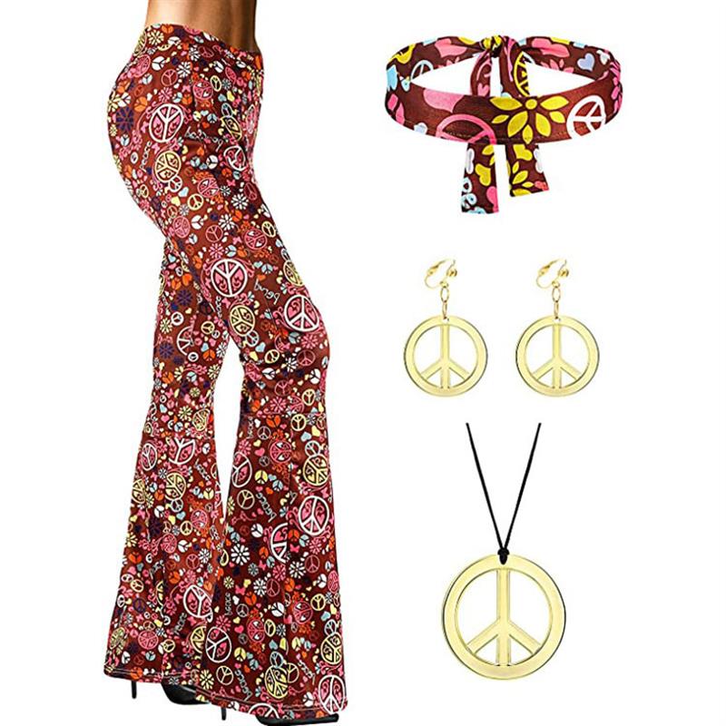 ボヘミアンプリント フレアパンツ ハロウィンヘッドバンド 7 - Wide Leg Trouser 70S のレビューと価格