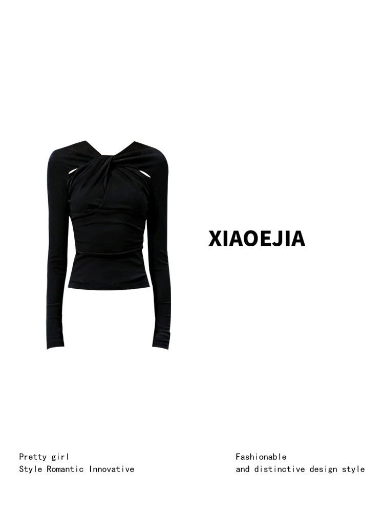 女性黒ゴシック Tシャツ原宿 Y2k Tシャツトップ 90  - Turtleneck Knit 90S のレビューと価格