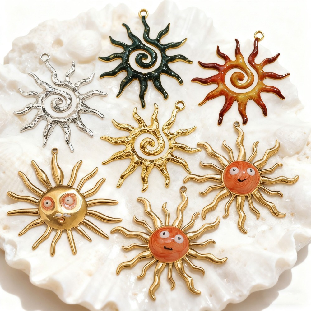5 個ステンレス鋼ヴィンテージスパイラルサンゴールドメッキチ - Vintage Fashion Earrings のレビューと価格