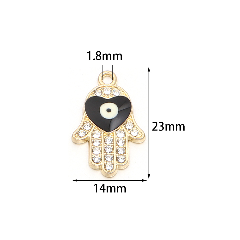 10個/ロット 手の形にクリスタルアイ付き ヴィンテージ合金 - Vintage Fashion Earrings のレビューと価格