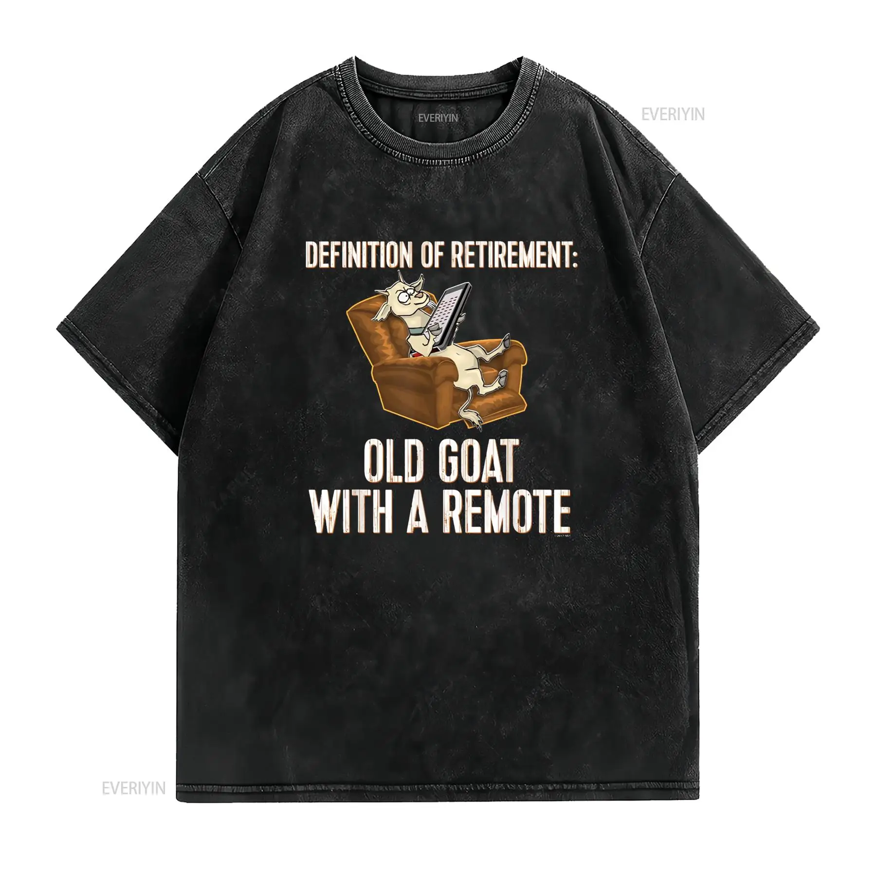 楽しい退職記念Tシャツ、リモコンを持った老山羊、ヴィンテージ - Vintage Fashion Definition のレビューと価格