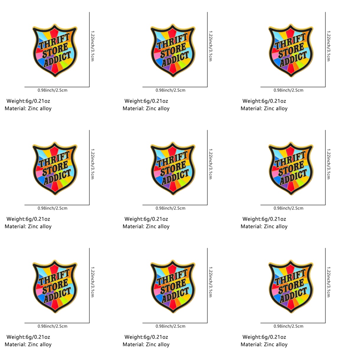 9個セット THRIFT STORE ADDICT エナメル - Thrift Vintage Fashion Usa のレビューと価格