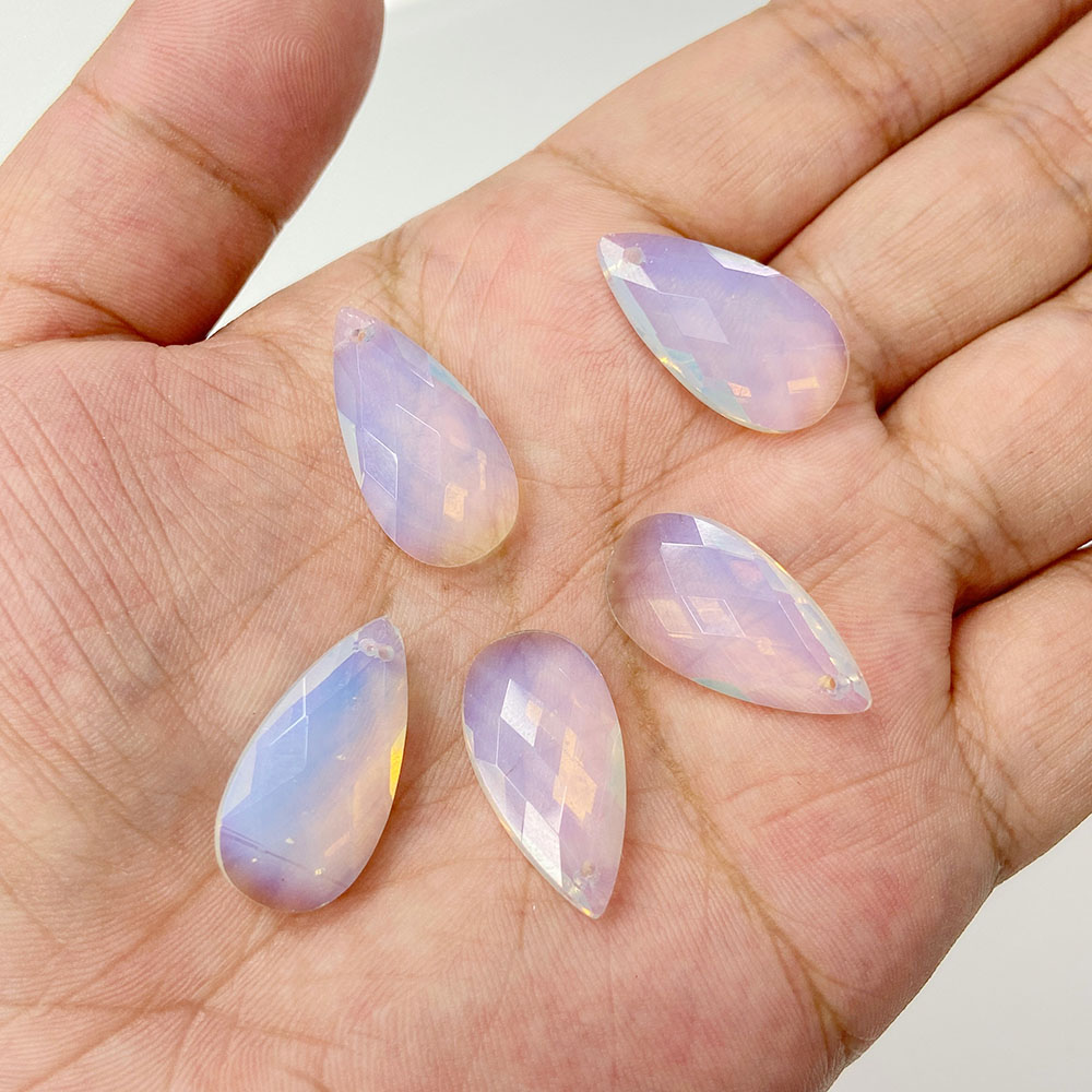水滴の形をしたペンダント,ジュエリー作り用,長い天然石,タイ - Vintage Fashion Earrings のレビューと価格