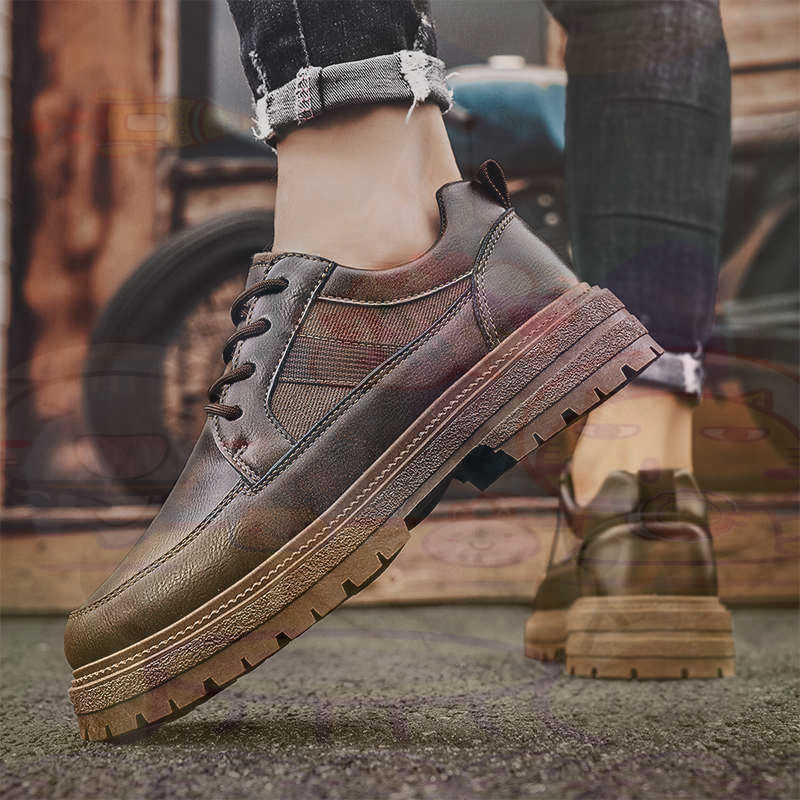 ダーク天然皮革ファッショントレーナーテニスメンズスニーカーフ - Vintage Fashion Brands Uk のレビューと価格