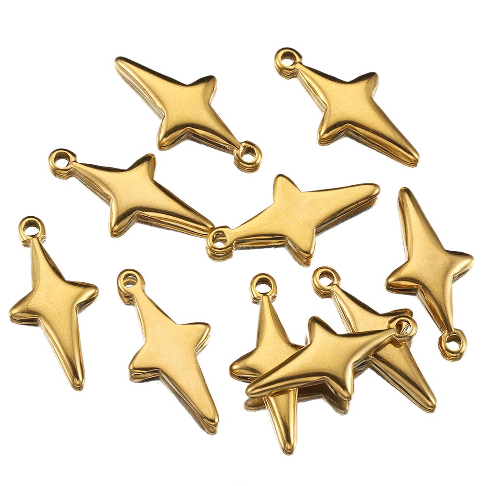 5 個のステンレス鋼ヴィンテージスター流星ペンダント DIY - Vintage Fashion Earrings のレビューと価格