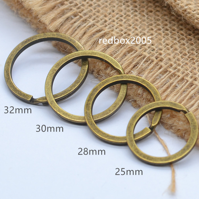 100 個 DIY キーリング金属ヴィンテージブロンズニッケ - Vintage Fashion Photos のレビューと価格