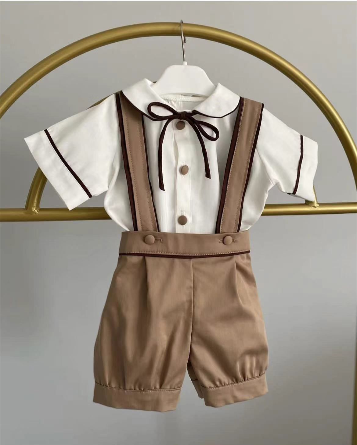 0-6Y ベビーボーイ 春夏 ヴィンテージ カーキ スーツ  - Vintage Fashion Photography のレビューと価格