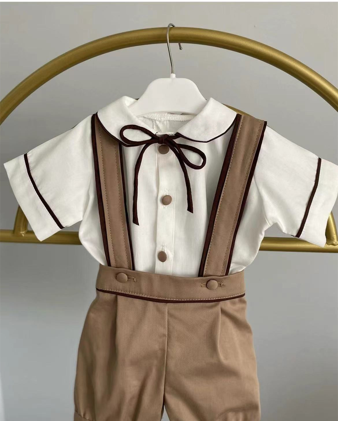 0-6Y ベビーボーイ 春夏 ヴィンテージ カーキ スーツ  - Vintage Fashion Photography のレビューと価格
