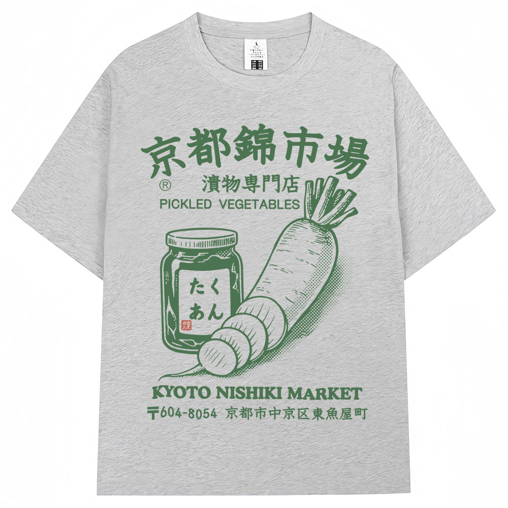 和風京都西木市場プリント Tシャツファッションヴィンテージ男 - Vintage Fashion Kyoto のレビューと価格