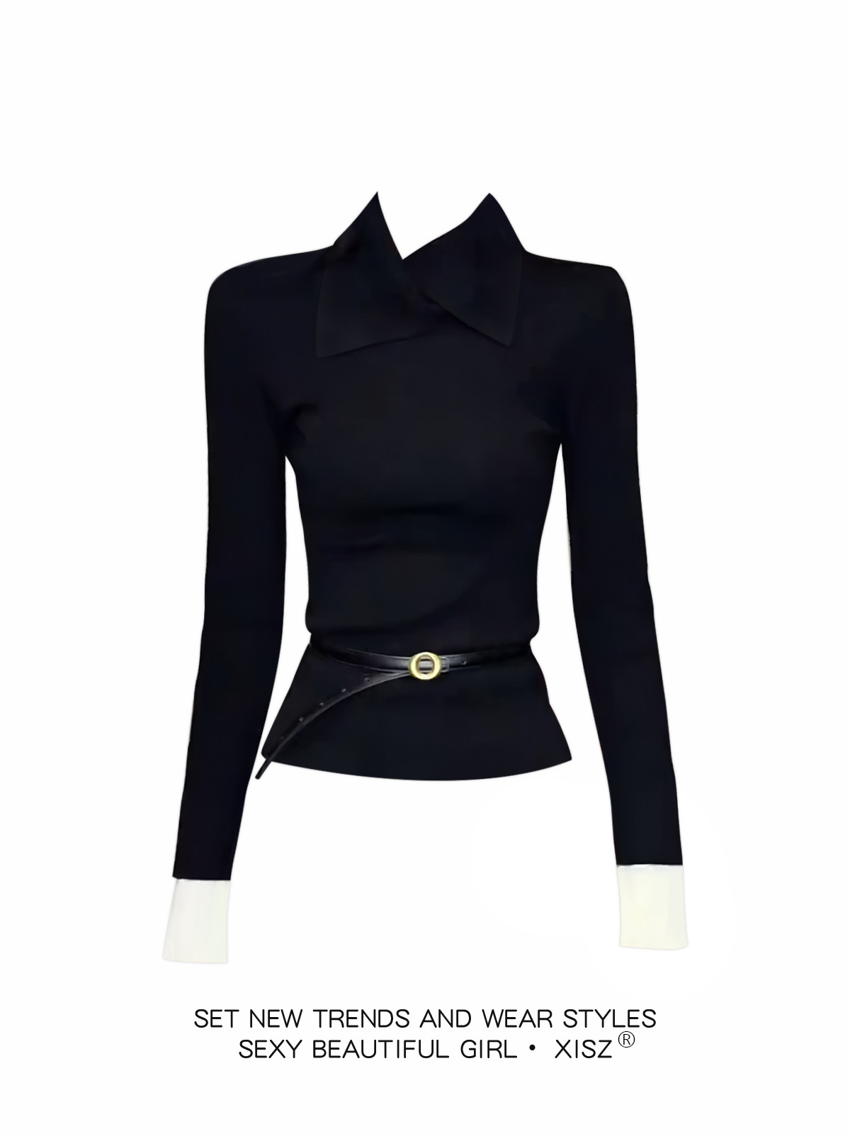 女性用ブラックゴシックTシャツ、原宿Y2K Tシャツトップ、 - Turtleneck Knit 90S のレビューと価格