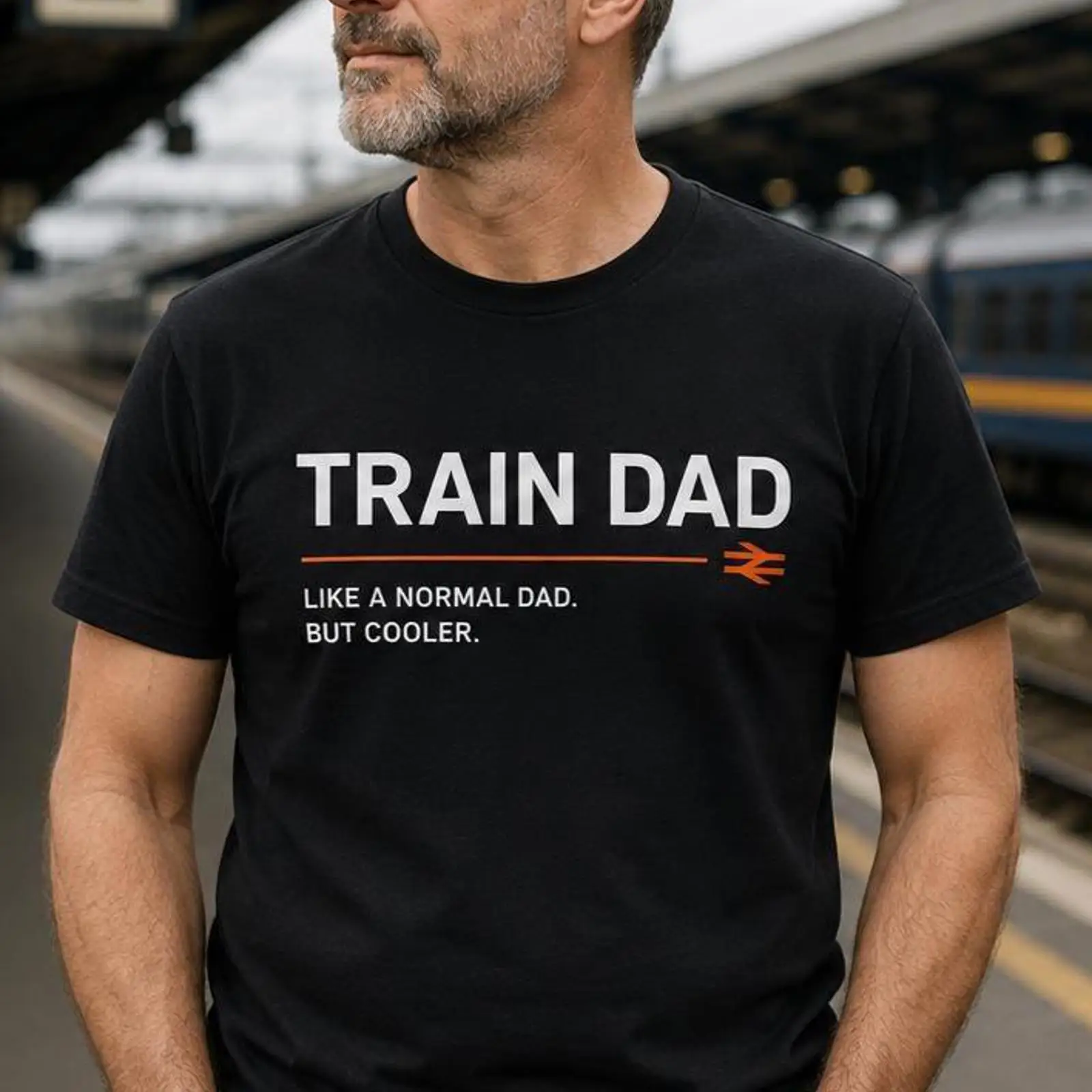 列車好きのお父さんへの父の日Tシャツ、鉄道作業員や鉄道模型愛 - Vintage Fashion Model のレビューと価格