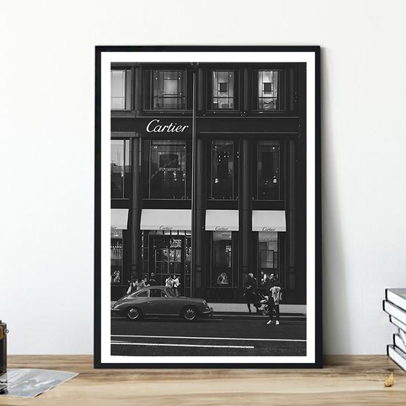 ヨーロッパのストリートキャンバス絵画ファッション黒白ヴィンテ - Vintage Fashion Photos のレビューと価格