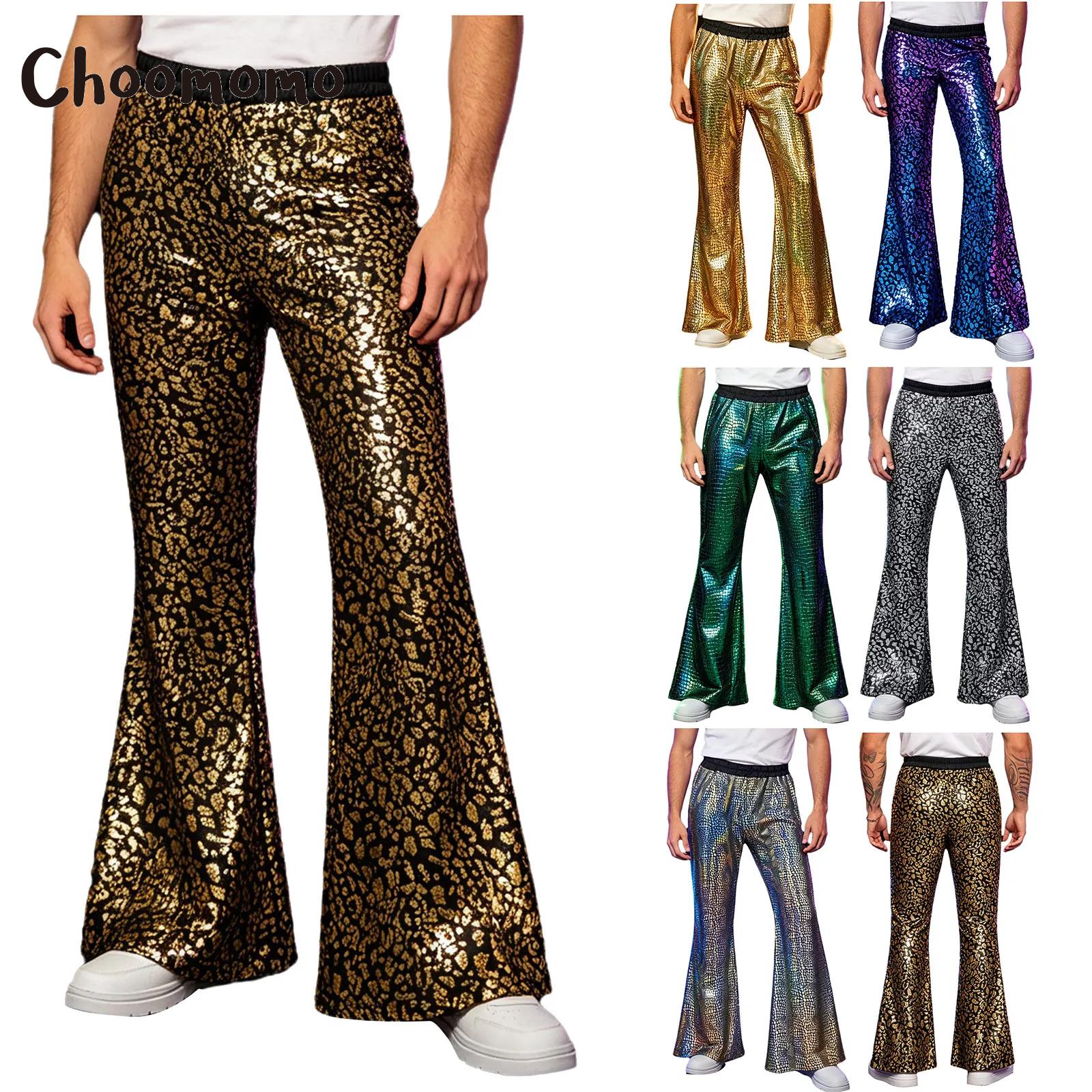 メンズ レトロ 70年代 80年代 ディスコ ヒッピー コス - Wide Leg Trouser 70S のレビューと価格
