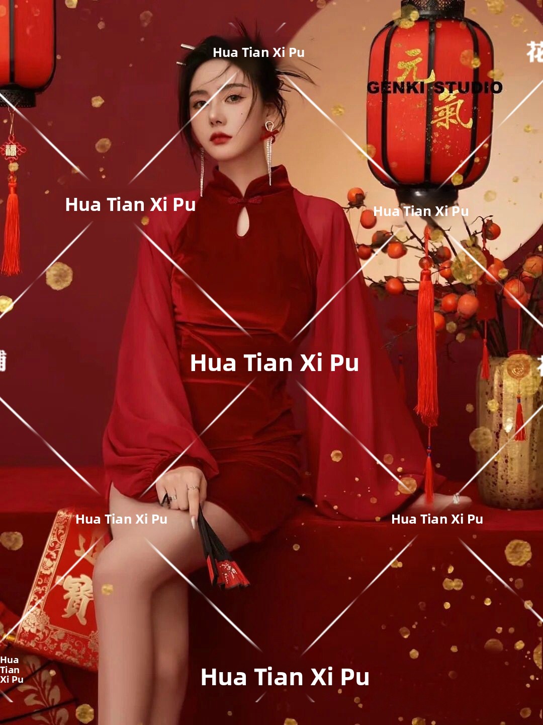 新年ヴィンテージ写真スタジオファッショナブルな親友ポートレー - Vintage Fashion Photography のレビューと価格