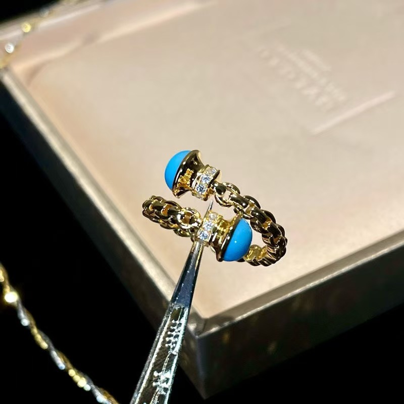 オールドマネースタイルゴールド合成ターコイズダイヤモンドリン - Vintage Fashion Old Money のレビューと価格